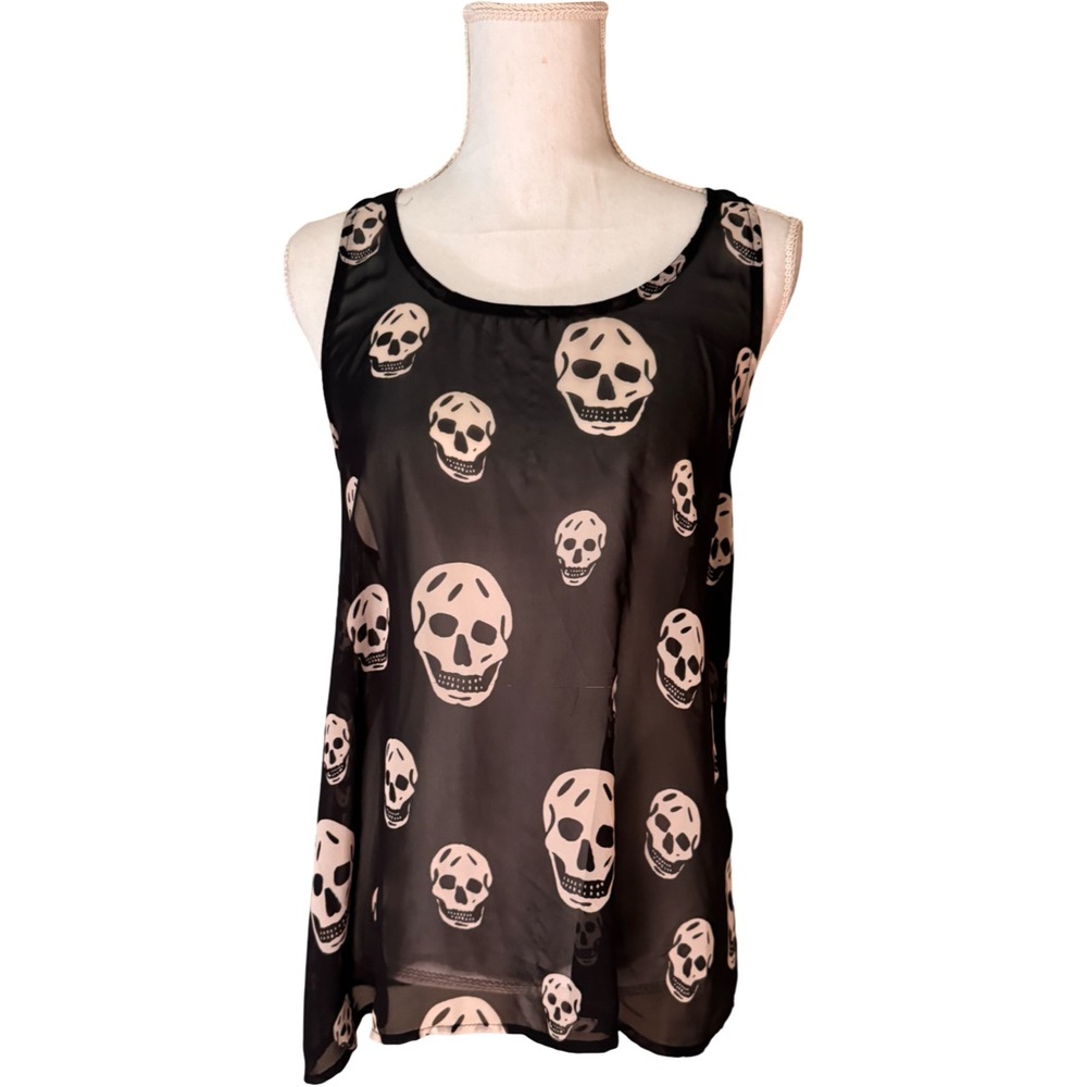 Vintage Havana Black and Cream Graphic Tank Top